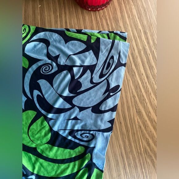 Miu Miu Stretch Mini Dress Size XS Green Blue Spaghetti Strap one-piece - Picture 6 of 11